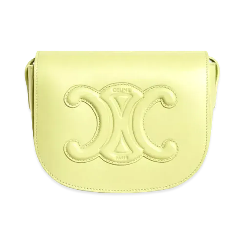 CELINE Folco Cuir Triomphe In Smooth Calfskin "Light Jade"