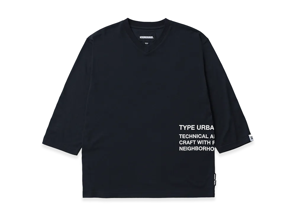 NEIGHBORHOOD Sheltech V-Neck 3Q "Black"