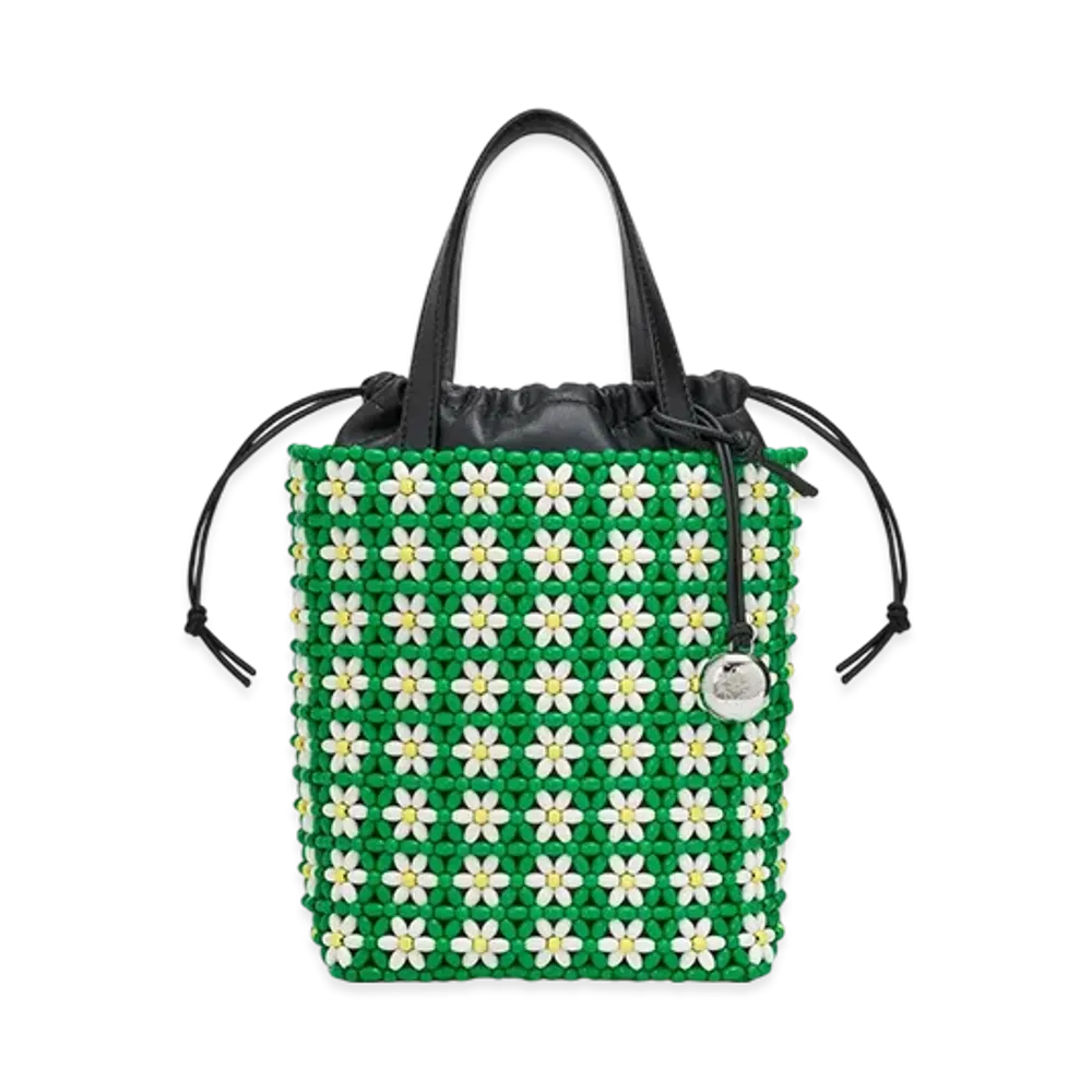 LOEWE Mini Tote Bag "Tropical Green/White"
