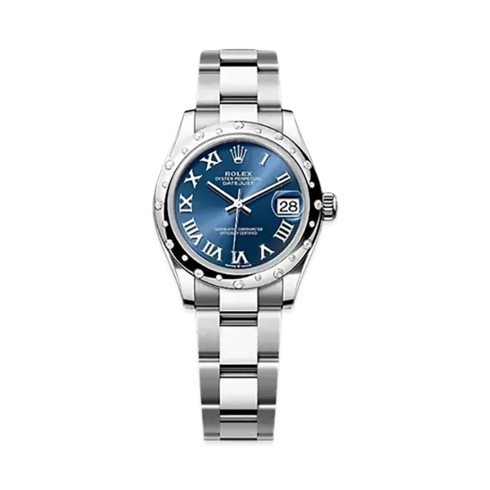 ROLEX Datejust 31mm Oystersteel & White Gold Diamond 278344RBR "Bright Blue"