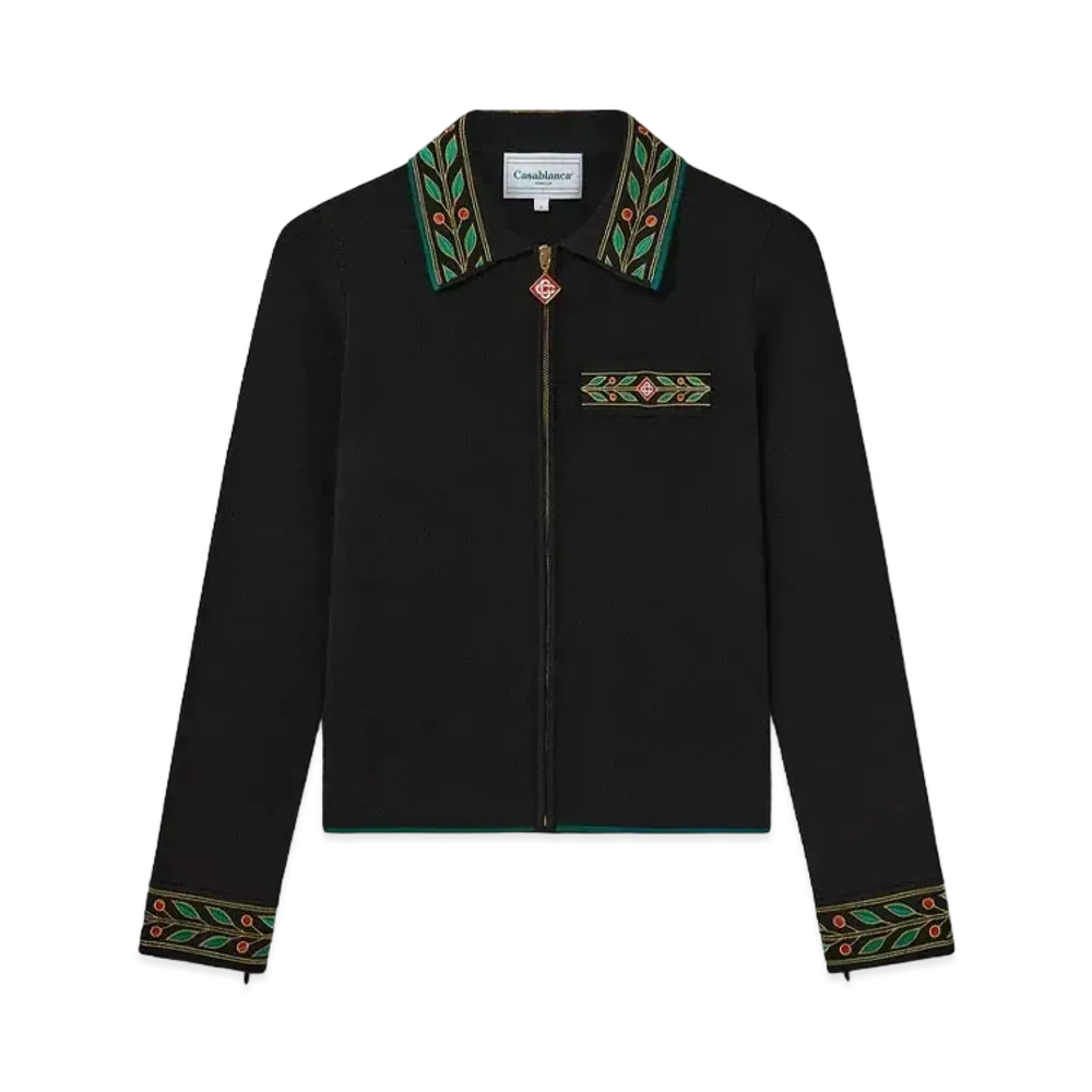 Casablanca Laurel Knit Jacket "Black"