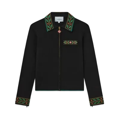 Casablanca Laurel Knit Jacket "Black"