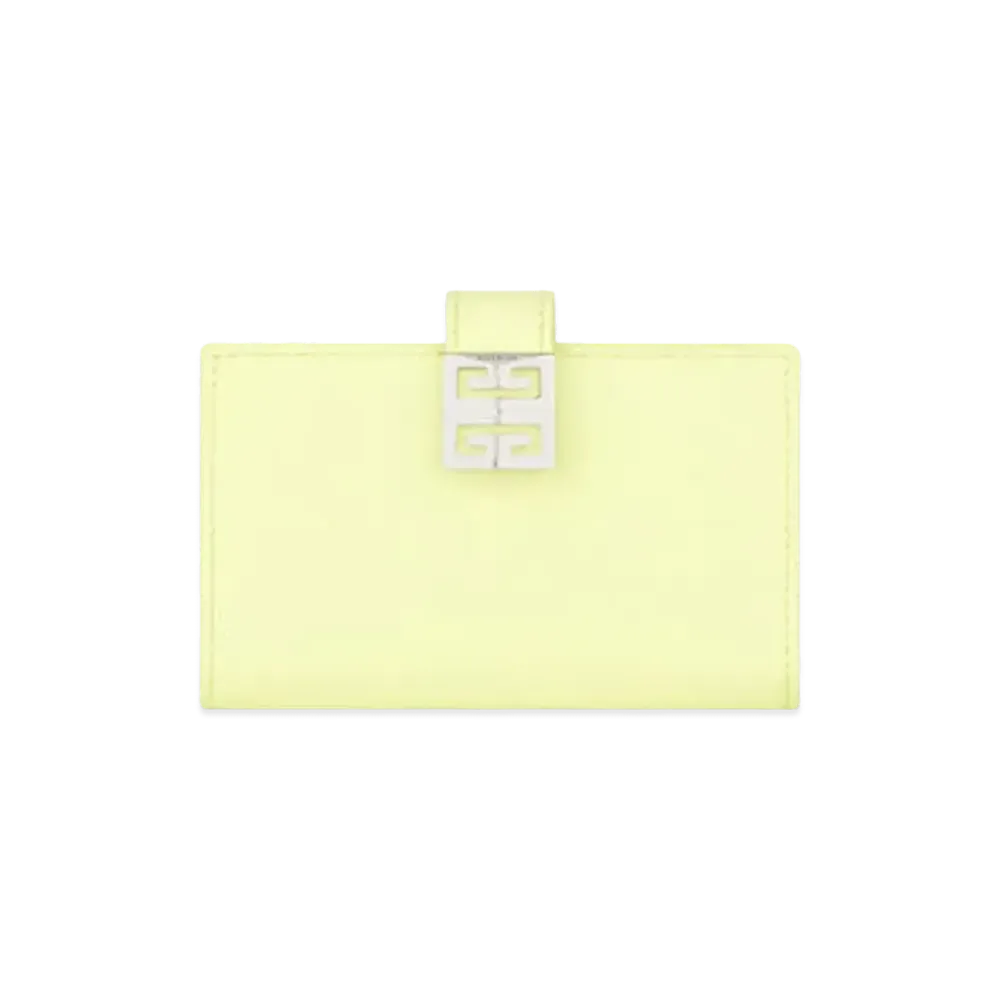 GIVENCHY 4G Cardholder in Box Leather "Acid Yellow"