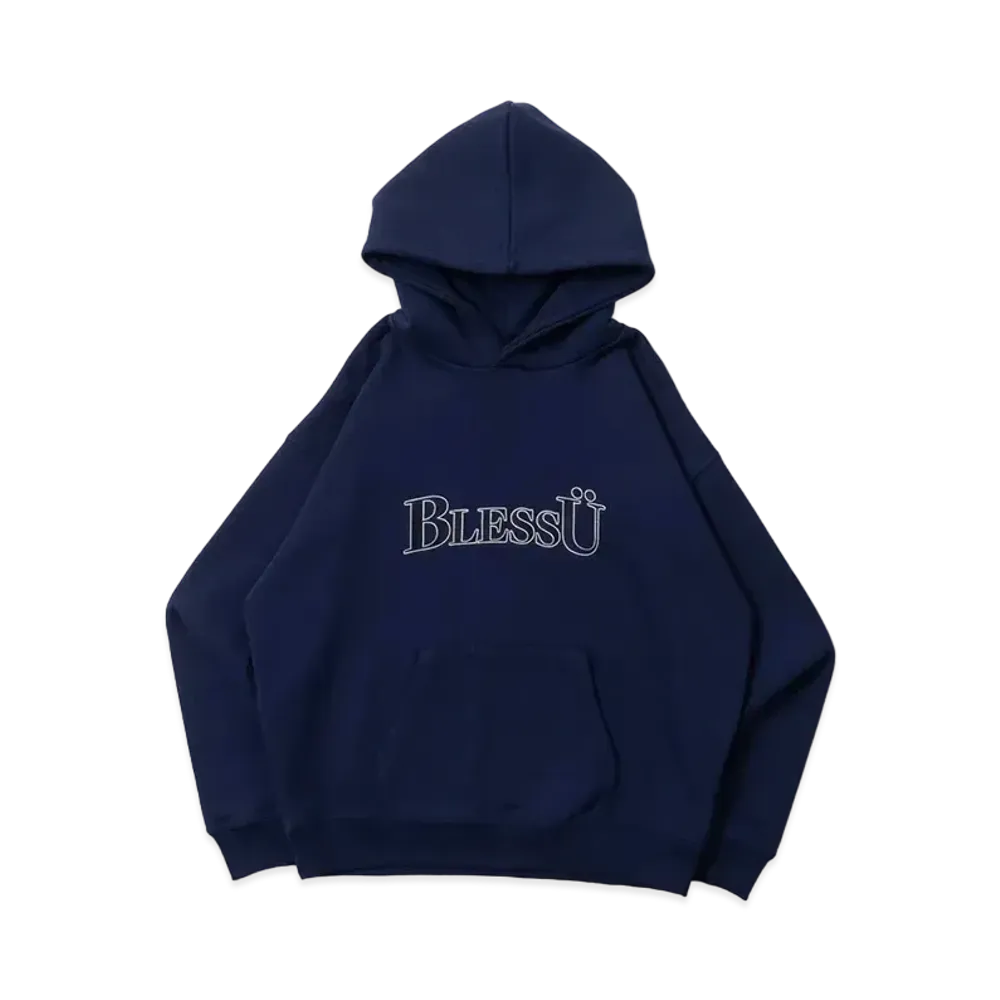 BLESS U BU Logo Hoodie "Navy"