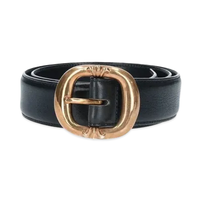 Chrome Hearts 1.5 Gunslinger Leather Belt "Black/Bronze"