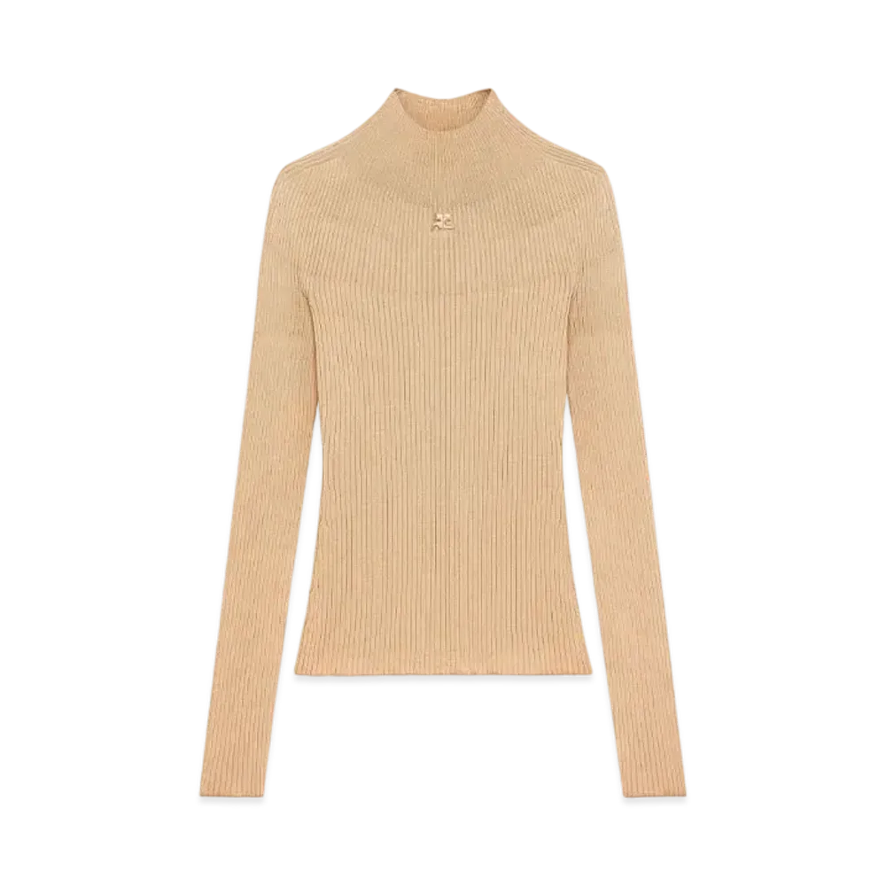 Courreges Long Sleeved Solar Sweater "Camel"