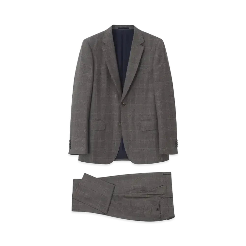 Paul Smith Stitch Check Single 2B Suit "Camel"