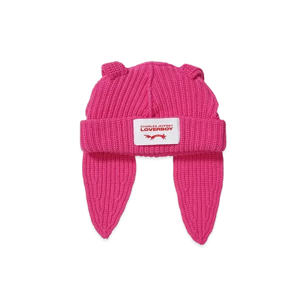 Charles Jeffrey Loverboy CHUNKY RABBIT BEANIE "PINK"