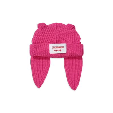 Charles Jeffrey Loverboy CHUNKY RABBIT BEANIE "PINK"