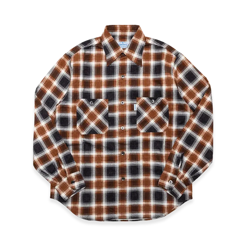 SubCulture Cotton Check Shirt "Orange Check"
