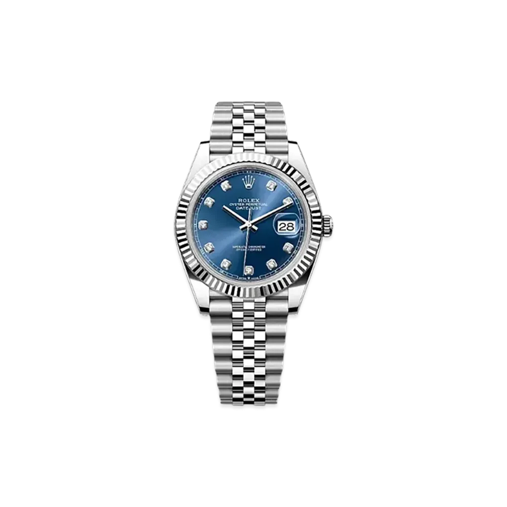 ROLEX Datejust 41 Oystersteel & White Gold "Blue"