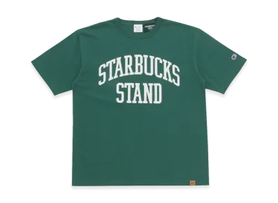 STARBUCKS STAND by BEAMS Champion Heavyweight T-Shirt "Green"