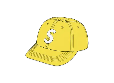 Supreme Washed Canvas S Logo 6-Panel "Yellow"