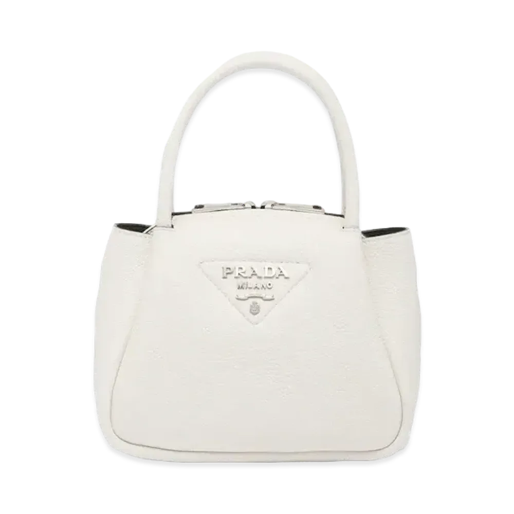 PRADA Leather Mini Handbag "White"