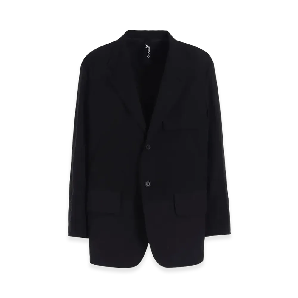 Ground Y Wool Gabardine + Nylon Weather Hunting PK Jacket "Black/Black"