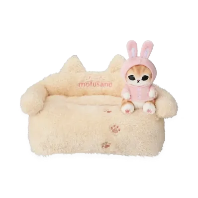 BANDAI "Ichiban Kuji" -mofusand Pajama Party with Cats- Last One Prize Relaxing cat sofa-shaped tissue case