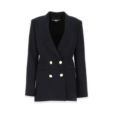 STELLA McCARTNEY Women's Polyester Blend Blazer "Ivory/Navy Blue"