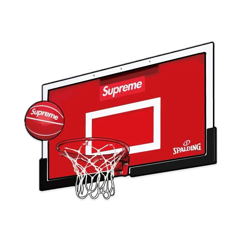 Supreme x Spalding Mini Basketball Hoop "Red"