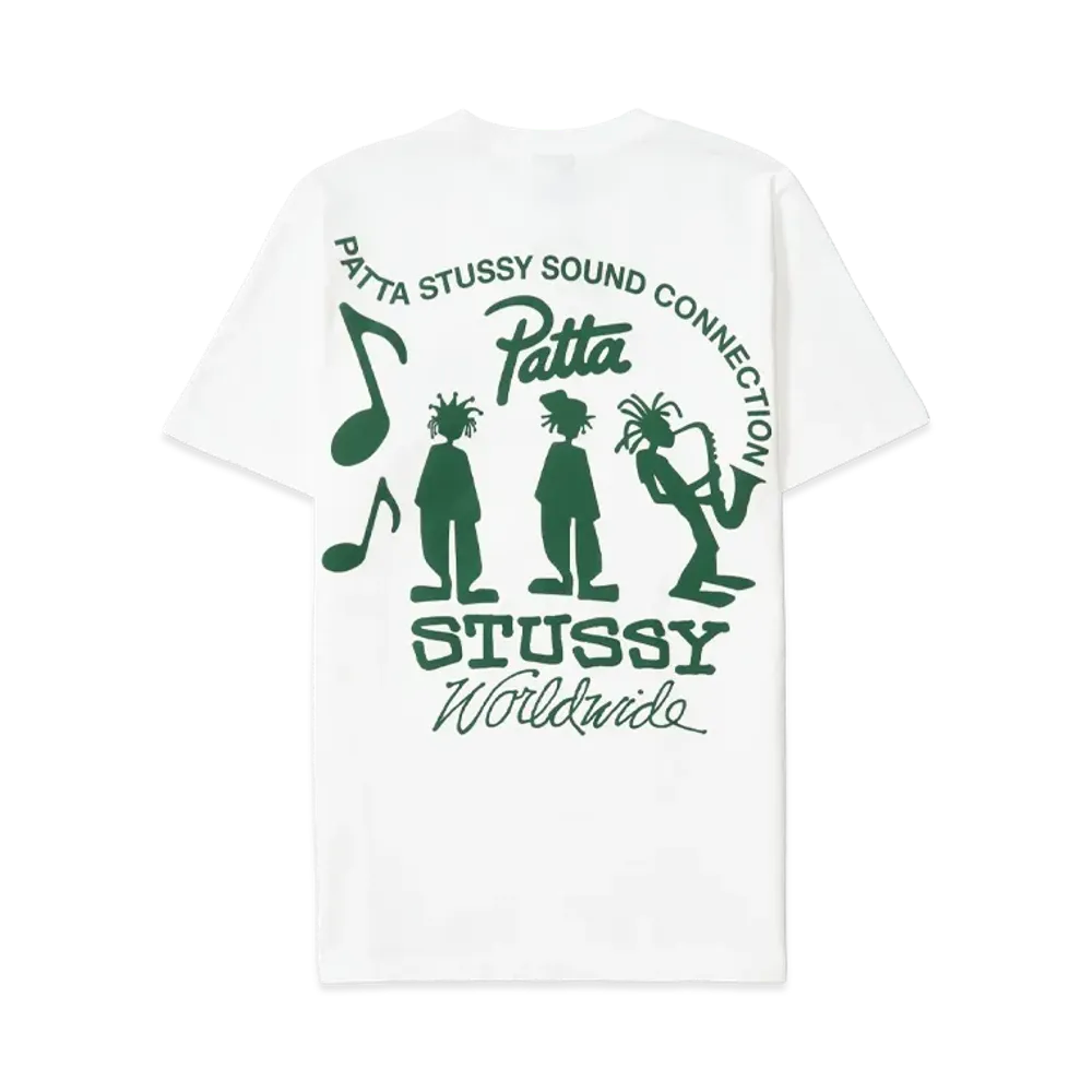 Stussy x Patta Sound Connection Tee "White"