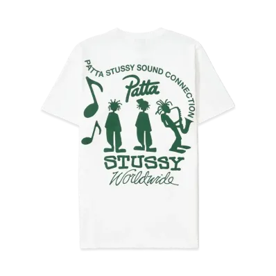 Stussy x Patta Sound Connection Tee "White"