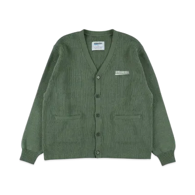 WIND AND SEA Fishnet Recycled Nylon Knit Cardigan "Sea_Foam"