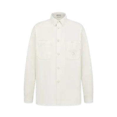 Dior Men's CD Diamond Shirt Cotton Twill "White"