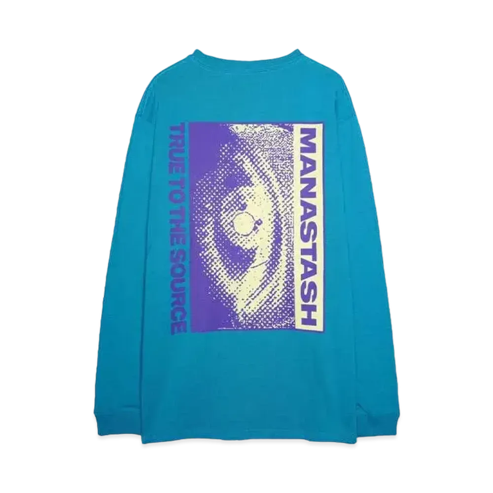MANASTASH CiTee L/S TEE EYE "TURQUOISE"