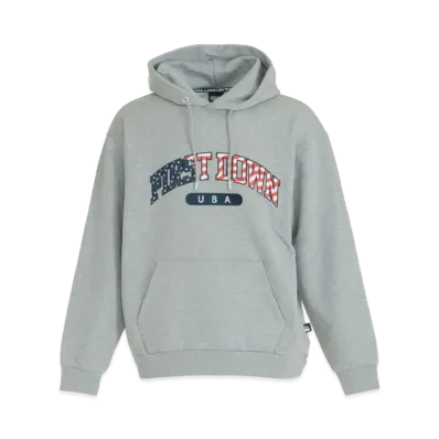 FIRST DOWN USA HOODED SWEAT "Middle Gray"