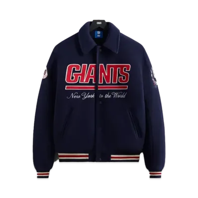 Kith x the NFL: Giants Wool Collared Coaches Jacket "Nocturnal"