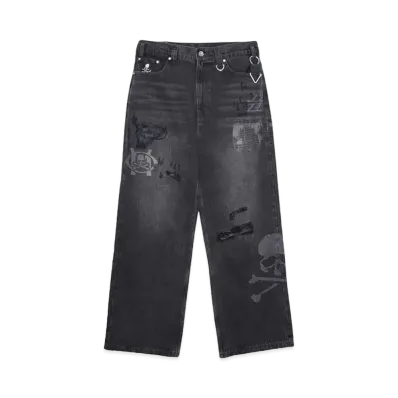 C2H4 x MMJ Totem Laser Jeans "FADED BLACK"