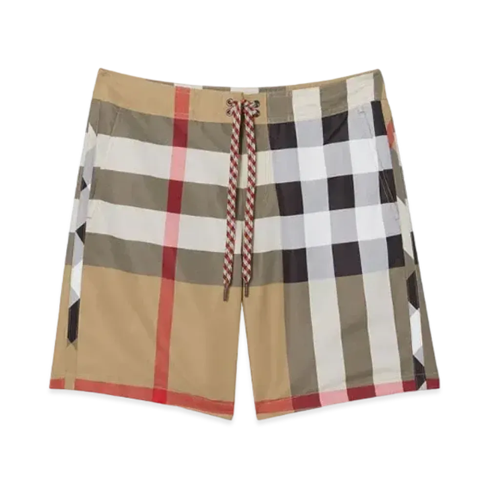 Burberry Men's Check Swim Shorts "Archive Beige"