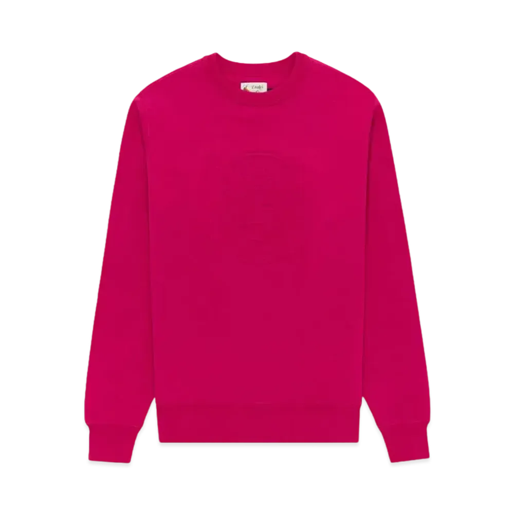 Aime Leon Dore x Drake's Embossed Crewneck Sweatshirt "Fuschia"