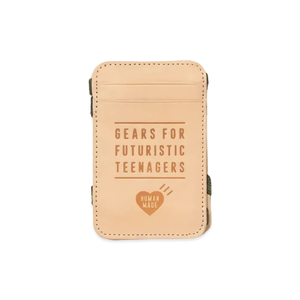 HUMAN MADE Leather Magic Band Card Case "White"