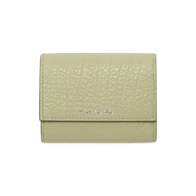 Acne Studios Trifold Leather Wallet "Sage Green/Herb Green"