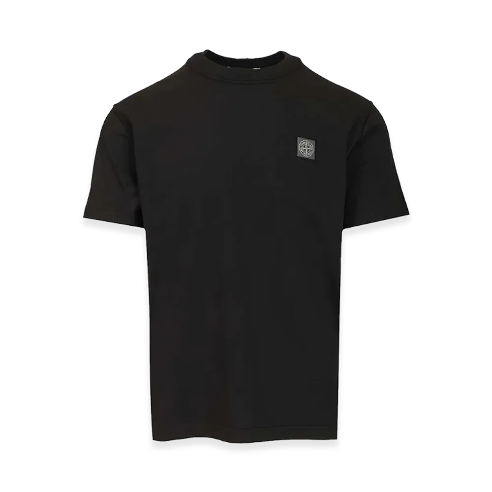 Stone Island Short-Sleeved T-Shirt In Organic Cotton Jersey "Black"