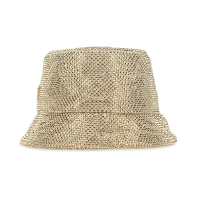 PRADA Women's Embellished Viscose Blend Hat "Gold"