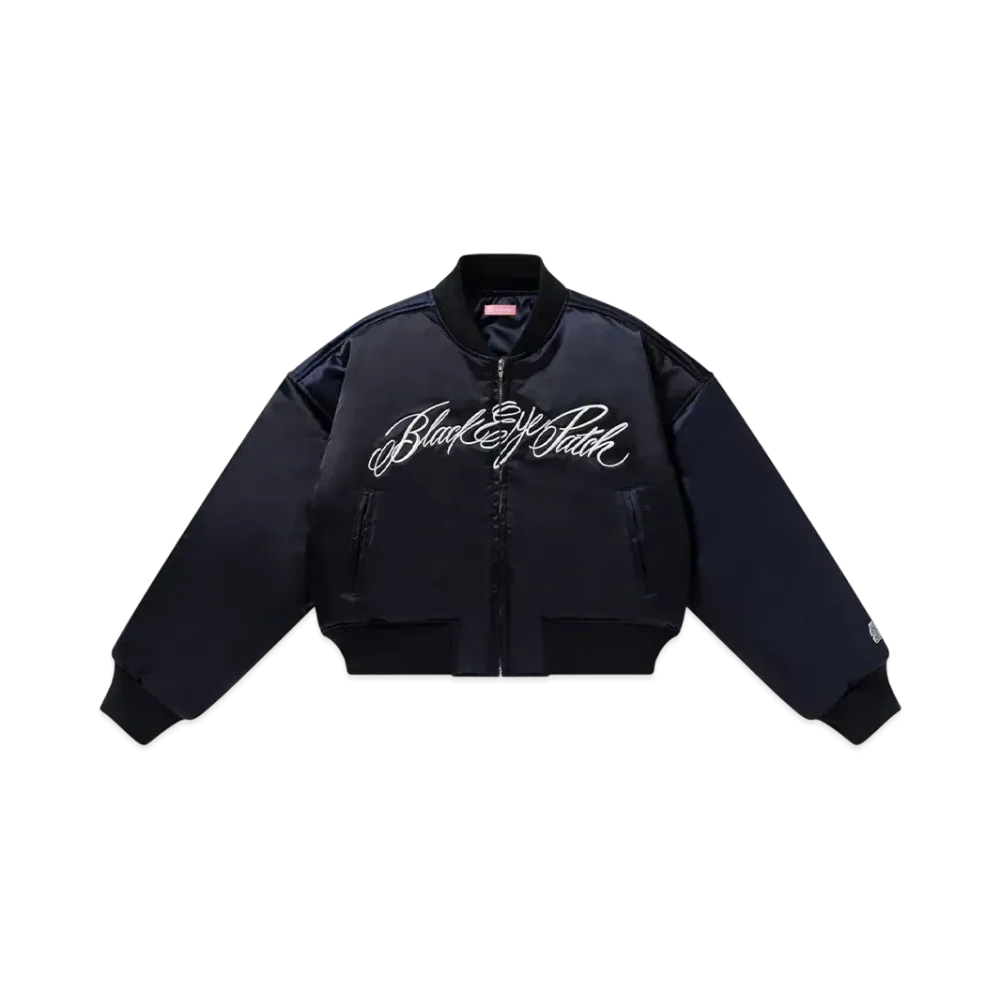 BlackEyePatch Low Script Stadium Jacket "Navy"