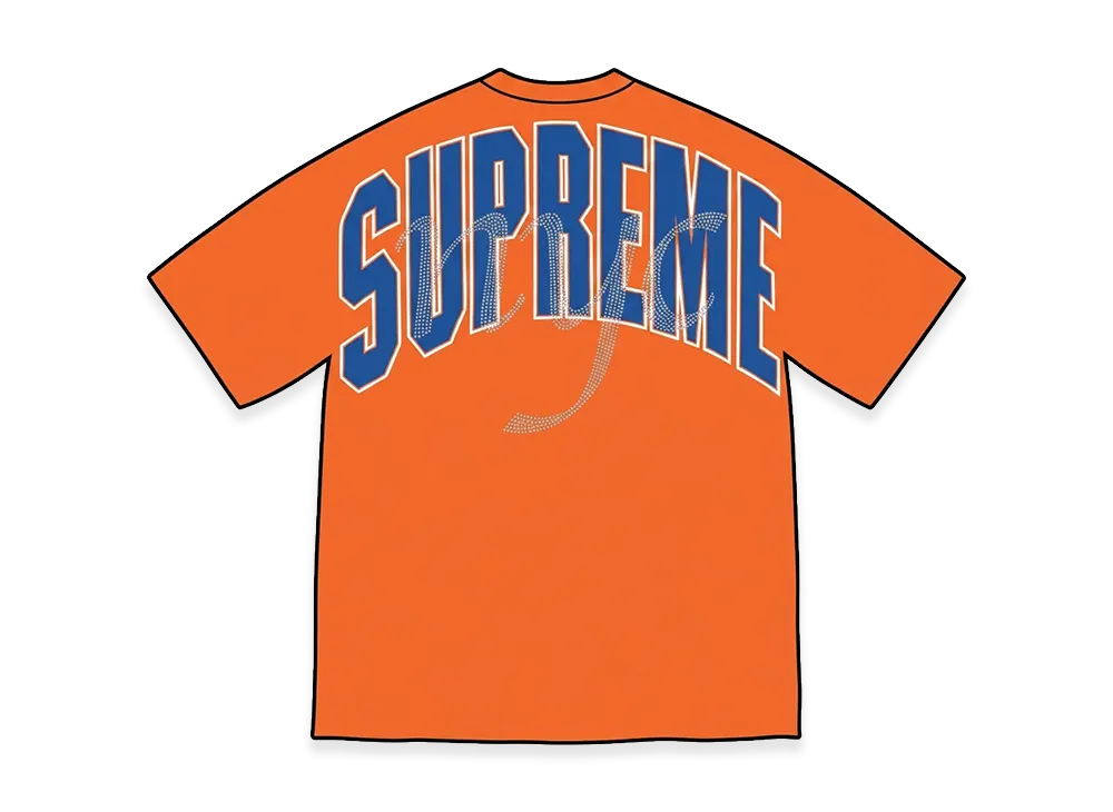 Supreme Rhinestone Script S/S Top "Orange"