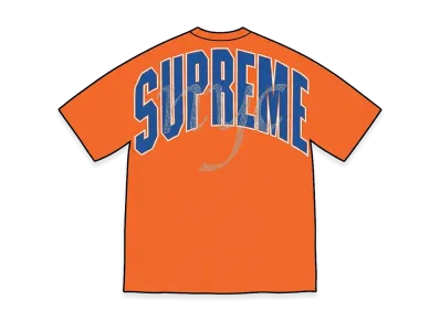 Supreme Rhinestone Script S/S Top "Orange"