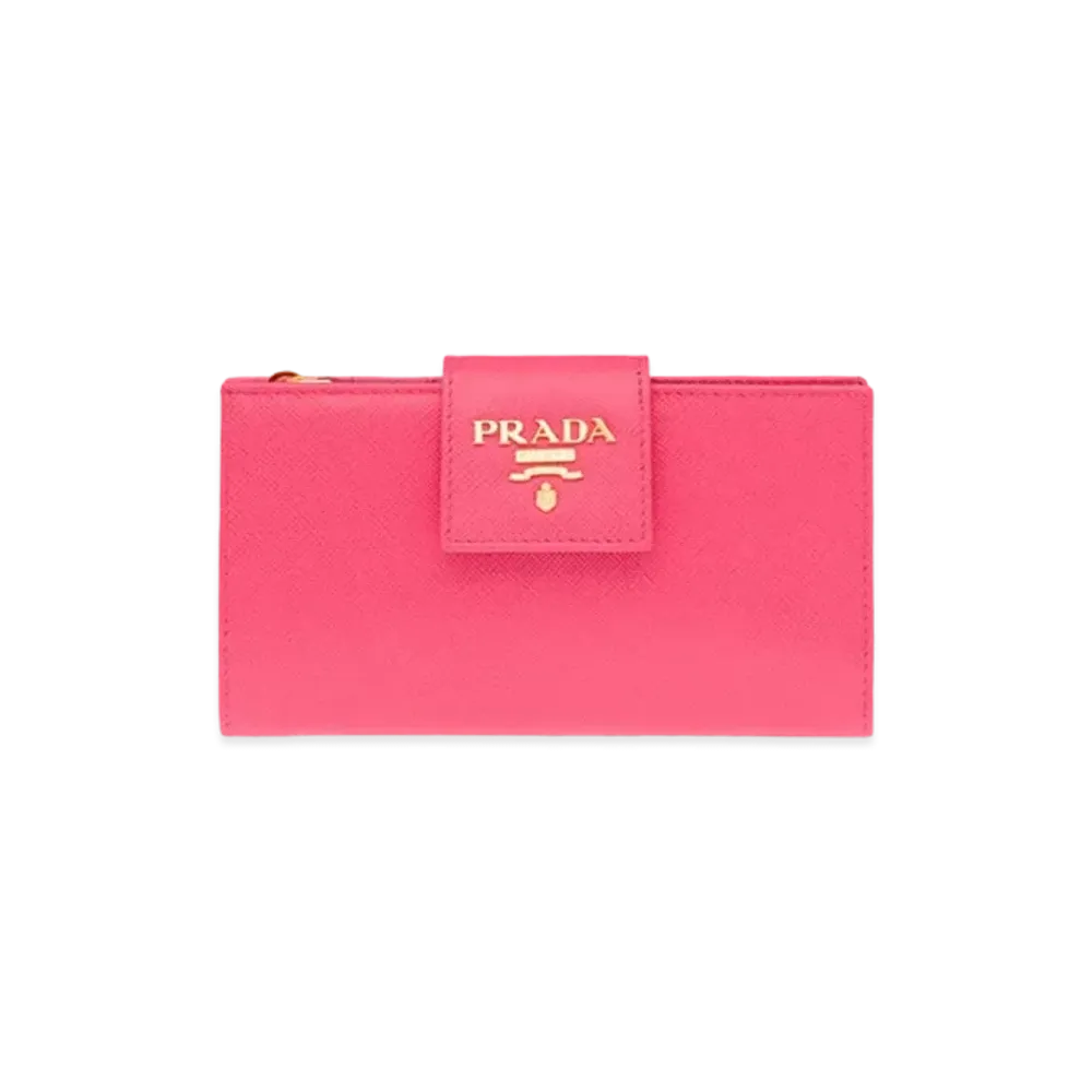PRADA Saffiano Leather Wallet ”Pink”