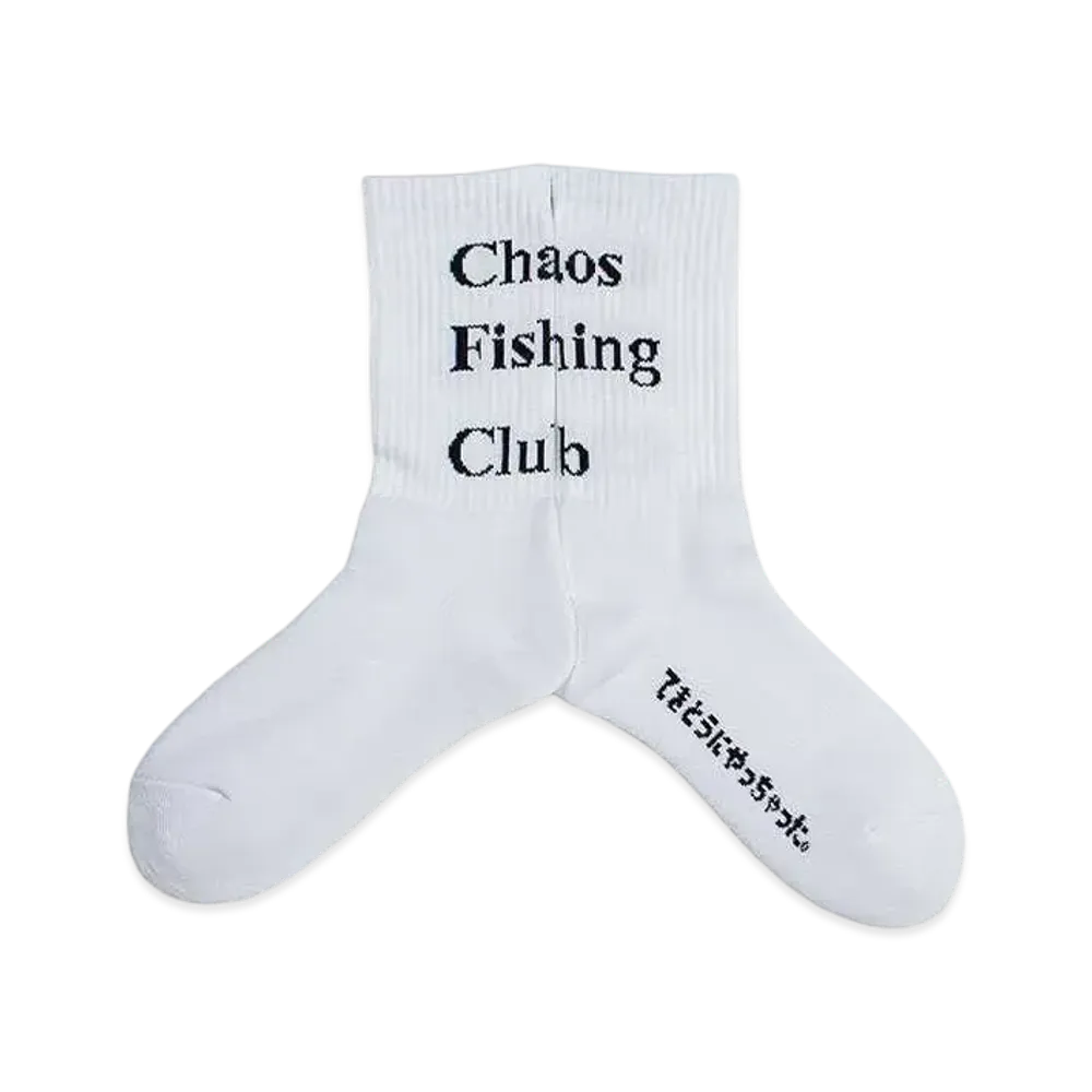 Chaos Fishing Club 1PAC LOGO SOCKS "WHITE"