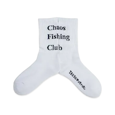 Chaos Fishing Club 1PAC LOGO SOCKS "WHITE"
