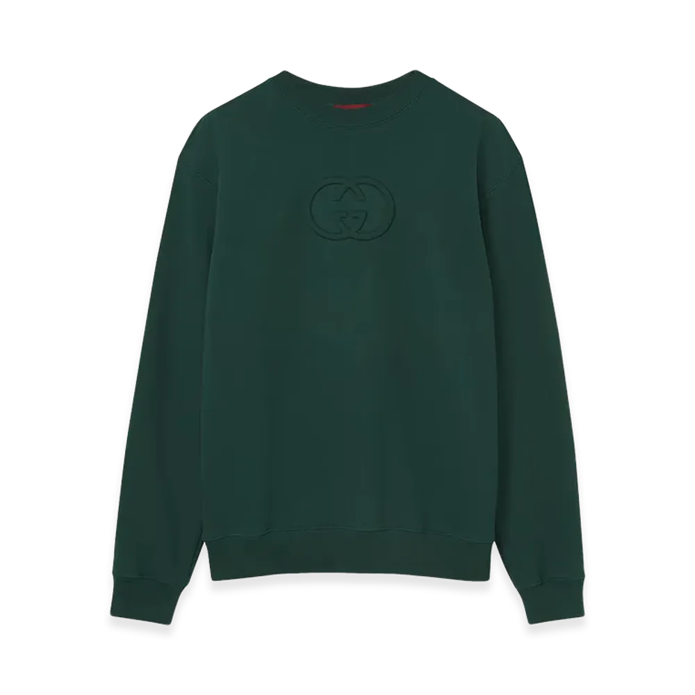 GUCCI 'Incrocio GG' Sweatshirt "Green"