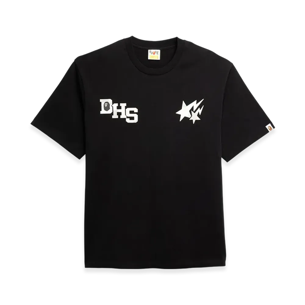 A BATHING APE x Highsnobiety Multi Logo Relaxed Fit Tee "Black"