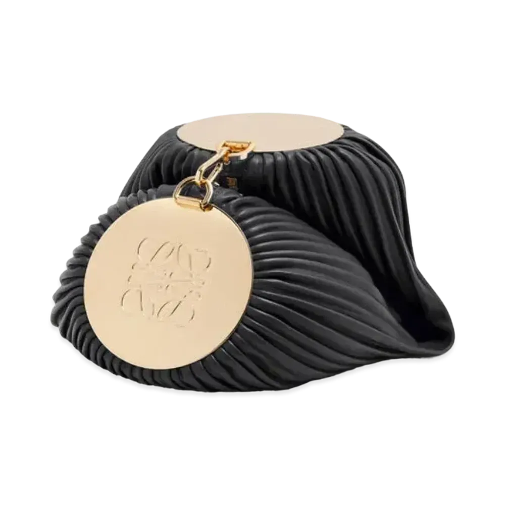 LOEWE Bracelet Pouch In Pleated Nappa "Black"