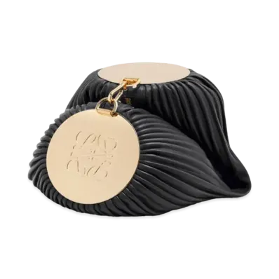 LOEWE Bracelet Pouch In Pleated Nappa "Black"