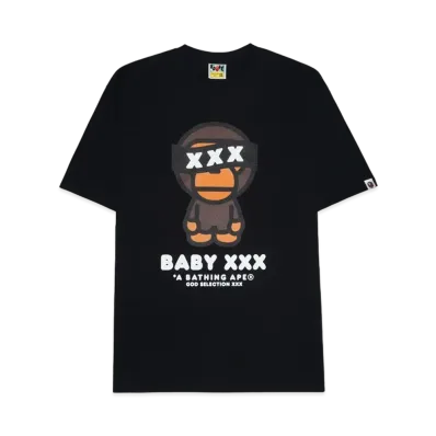 A BATHING APE x GOD SELECTION XXX Baby Milo Tee "Black"