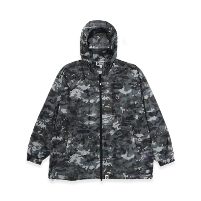 A BATHING APE Multi Pixel Camo Mesh Hoodie Jacket "Black"
