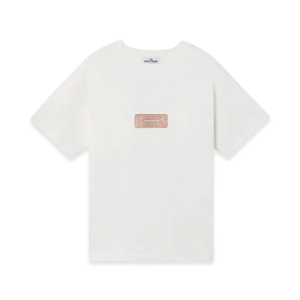 Stone Island 2100001 Heavy Cotton Jersey 60% Recycledstone Island Raw Beauty "Natural White"