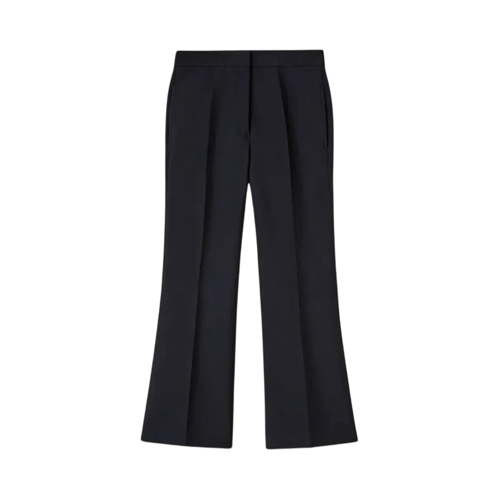 Jil Sander Women's Techno Gabardine Tailored Trousers "Navy"
